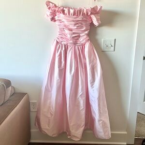 True Vintage Dessy Creations Puffy Dress Ruffles Bubblegum Pink Galinda Costume